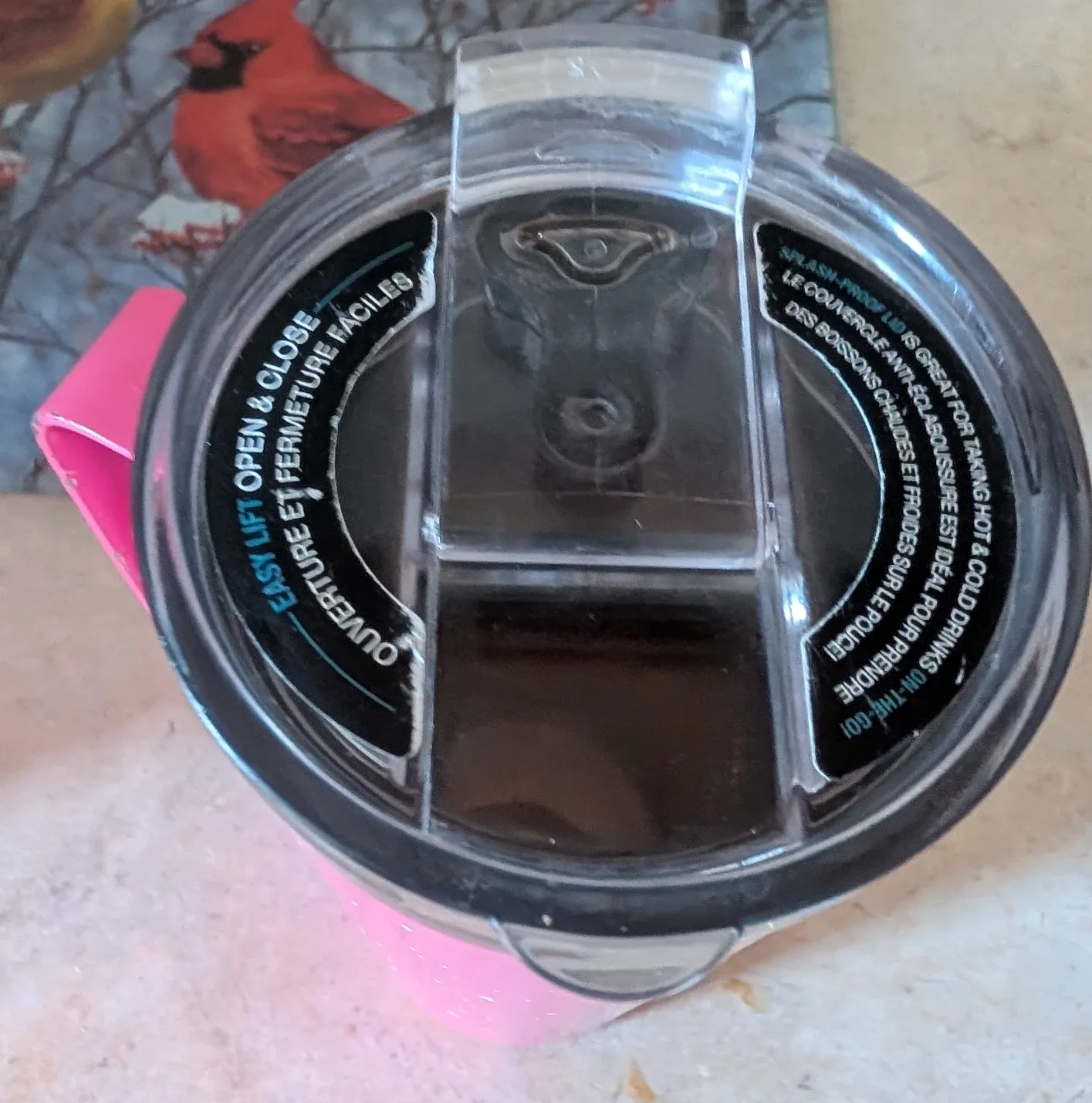 Pink Water Bottle Tumbler with Handle image indicator(4)