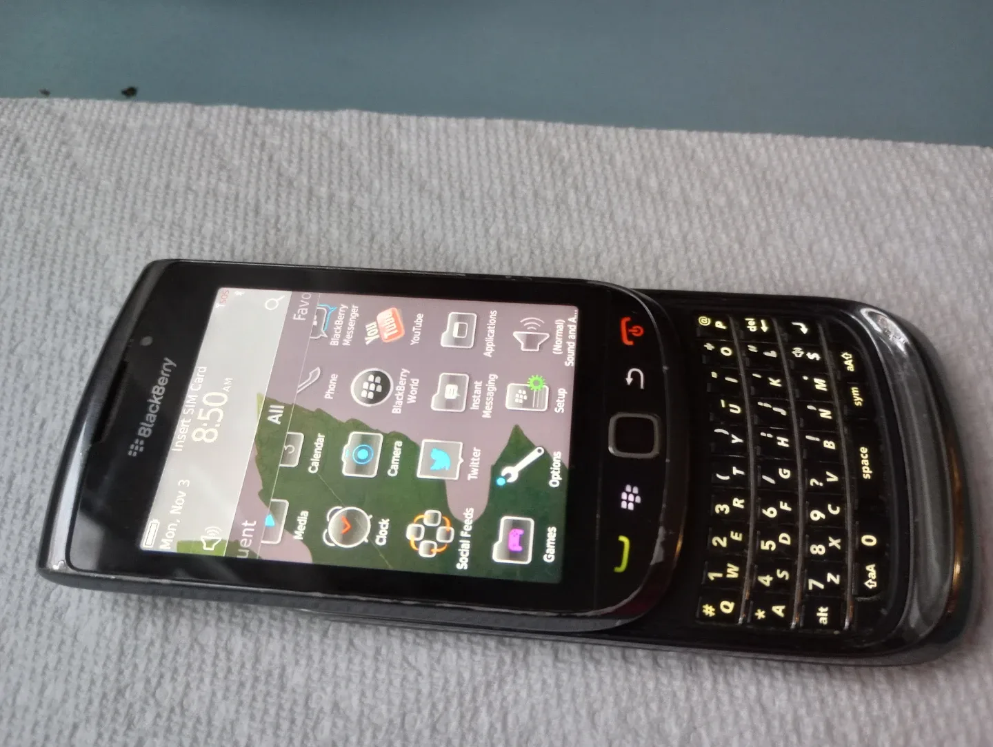 BlackBerry Torch 9800 with leather case image indicator(2)