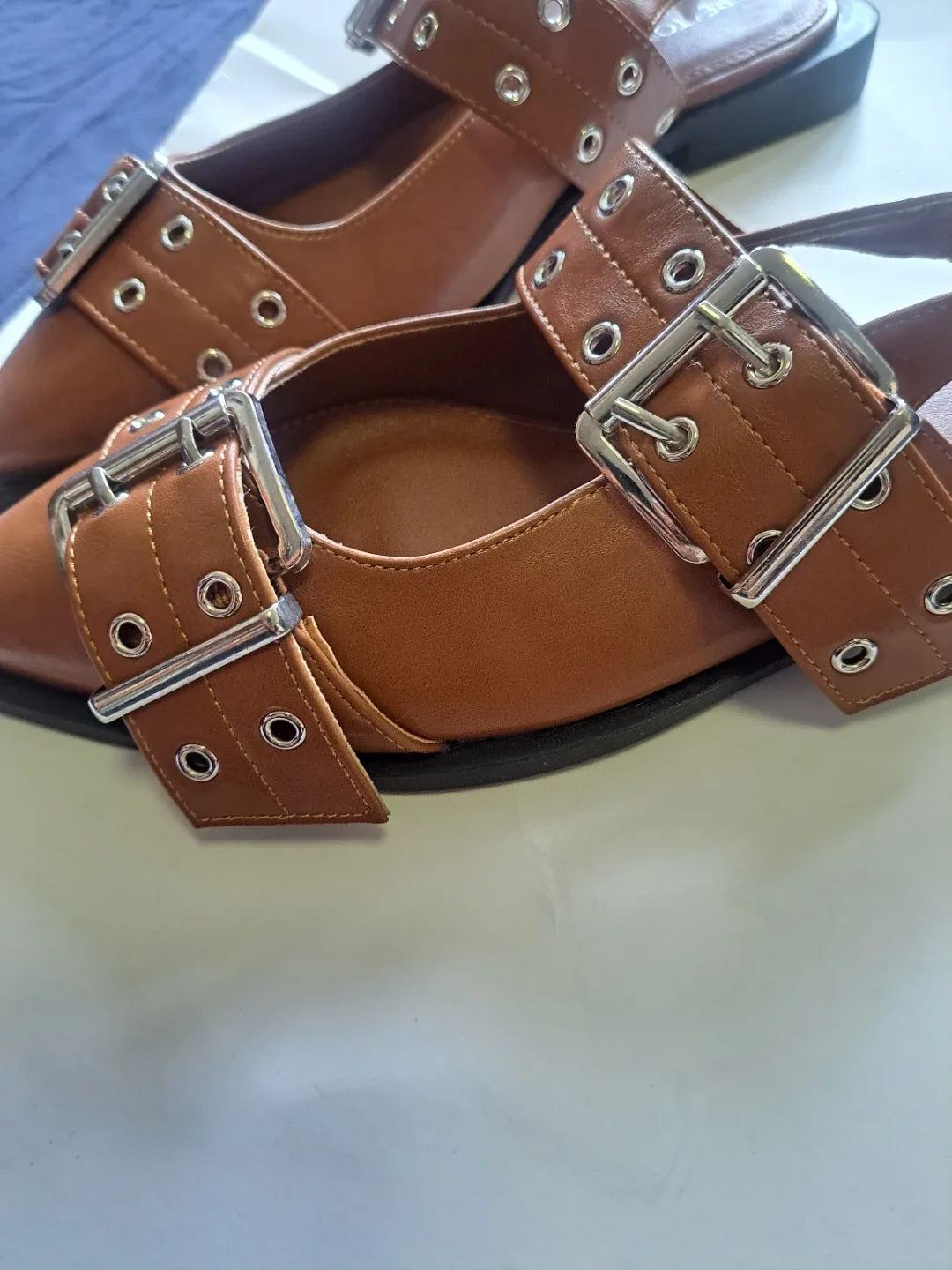 Greatoni women's slingback flats - size 10 image indicator(3)