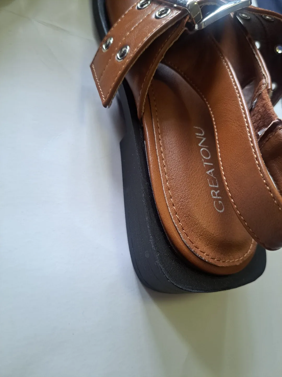 Greatoni women's slingback flats - size 10 image indicator(4)