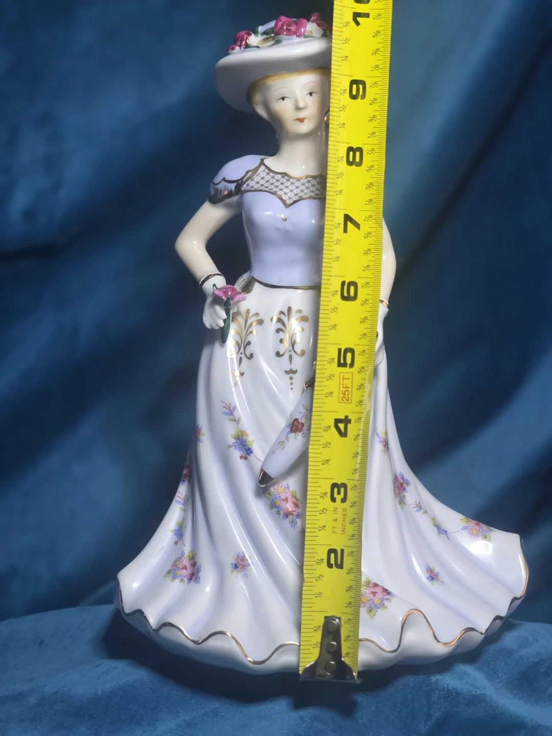 Vintage Porcelain Figurine Lady with Parasol - photo 5
