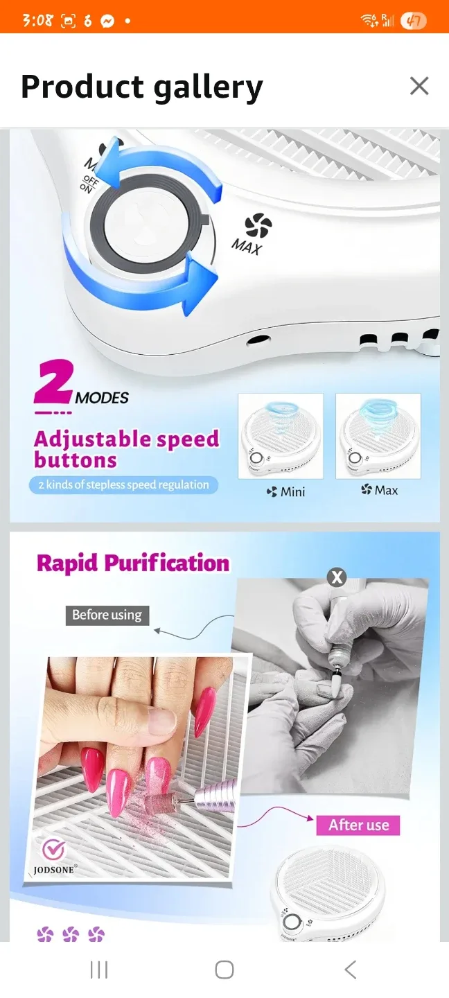 80W Nail Dust Collector- NEW image indicator(8)