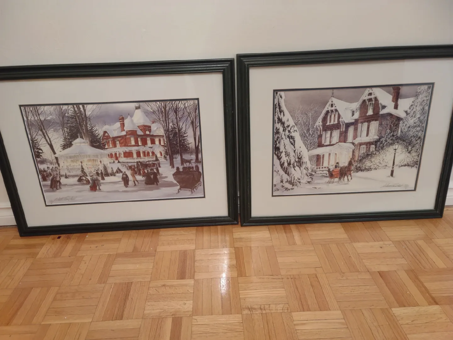 Framed Winter Scene Prints - Set of 2 thumbnail
