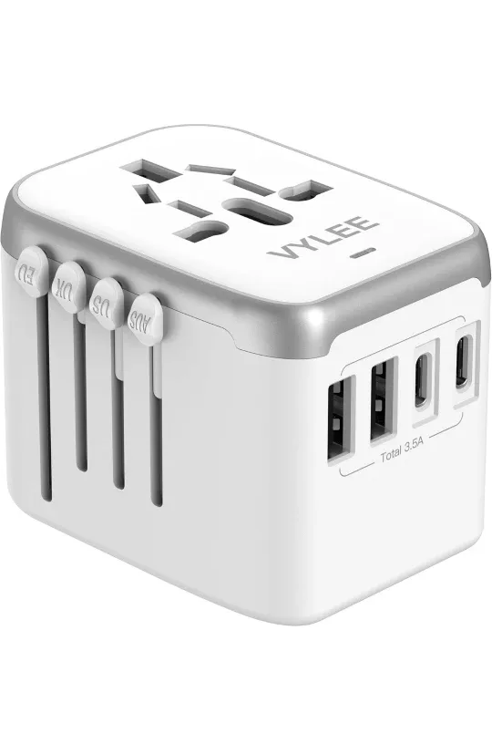 Vylee Universal Travel Adapter - White thumbnail