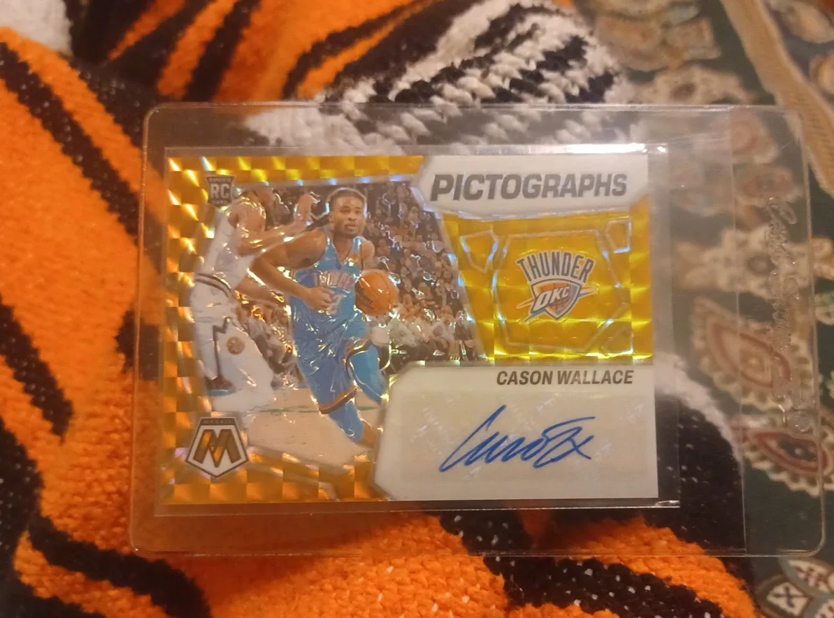 Cason Wallace Autographed Pictographs Mosaic RC SSP 8/10 thumbnail