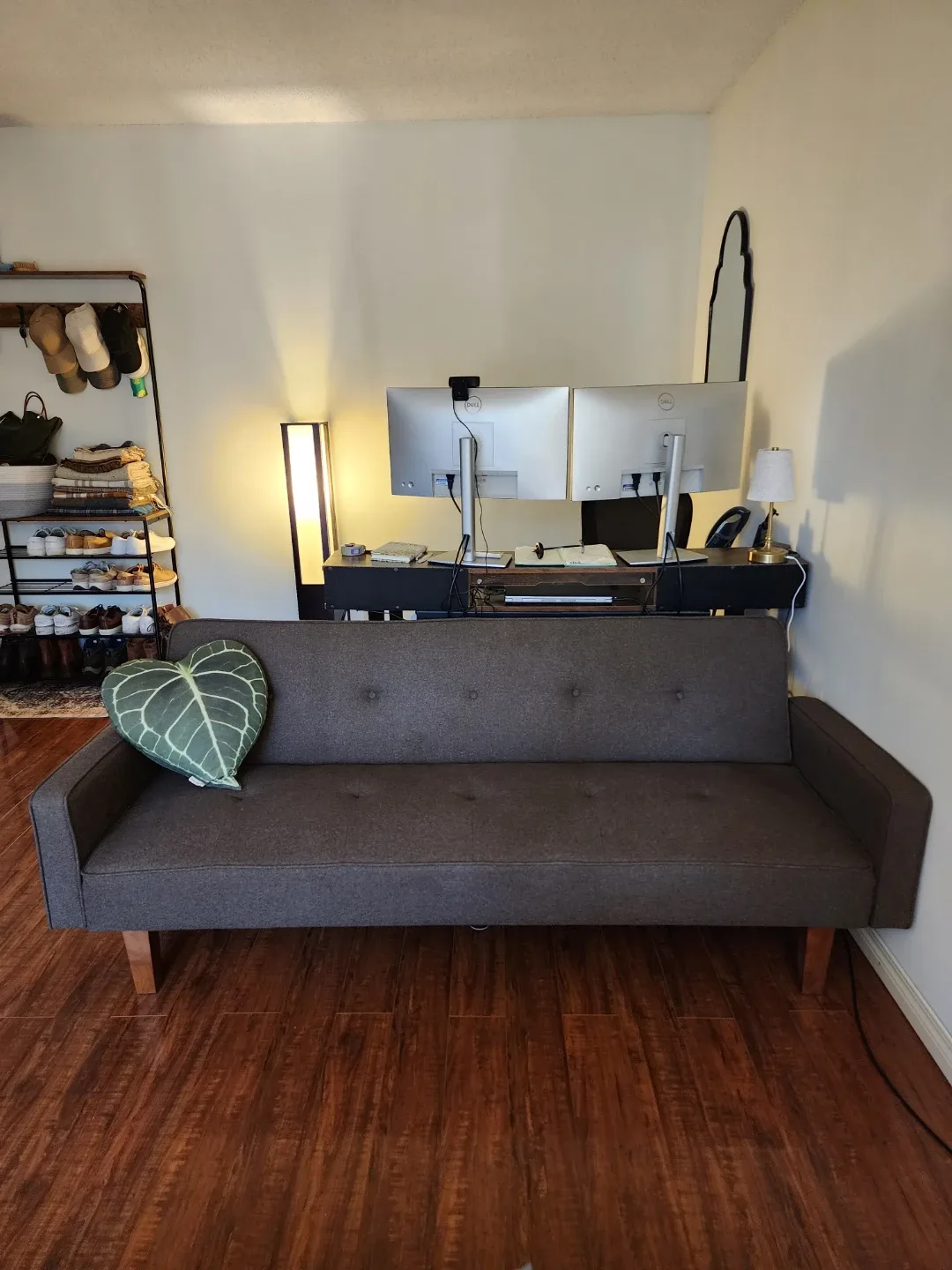 Convertible Sofa Bed - Brown Linen - Delivery available image indicator(4)