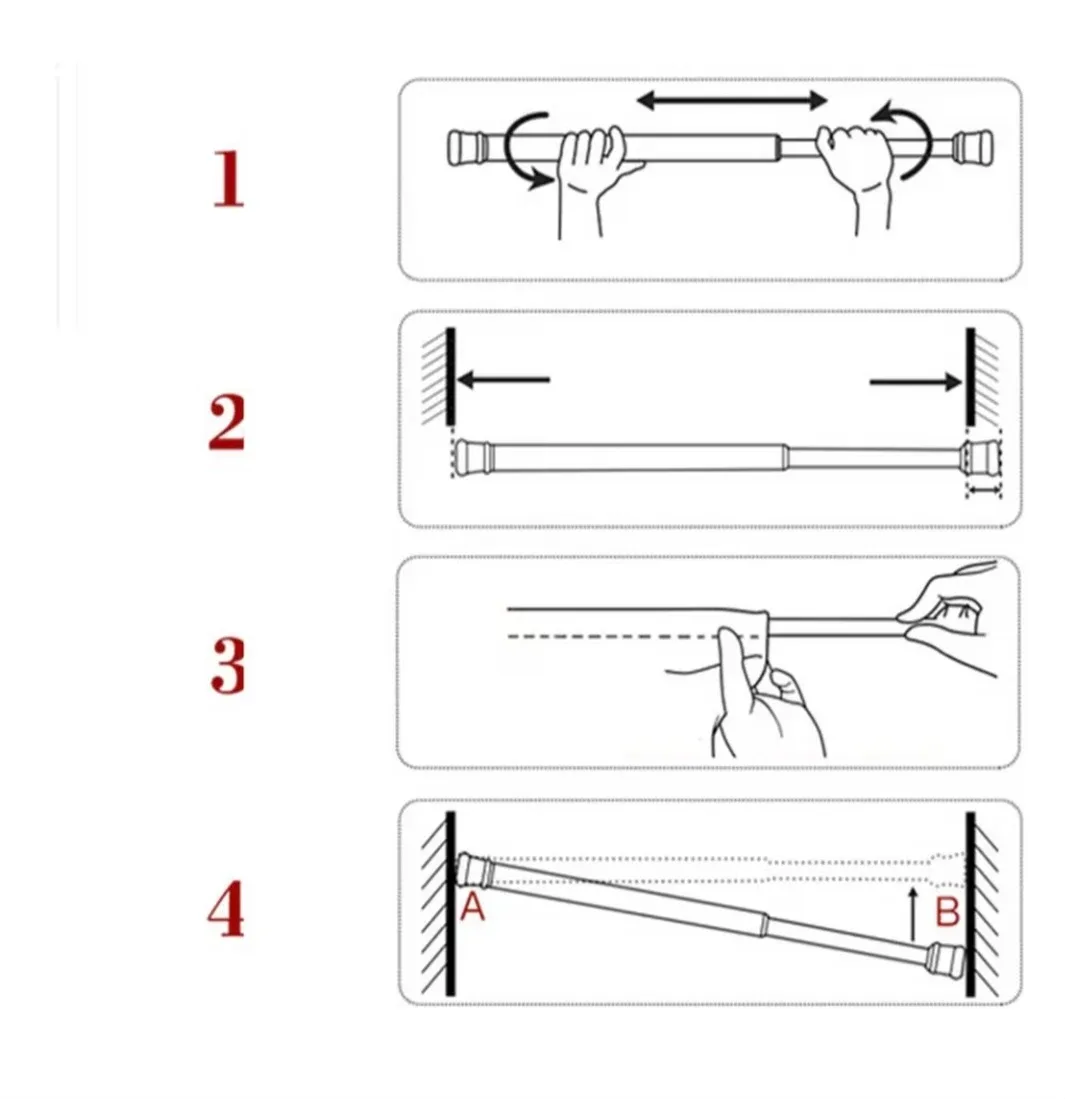 2 Tension Rods - Adjustable 30-50cm image indicator(5)