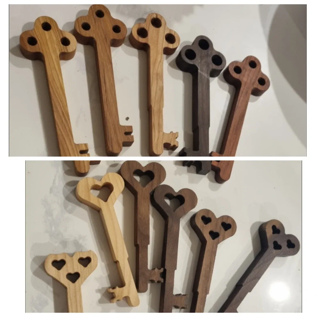 Wooden Decorative Keys, Deco or DIY projects