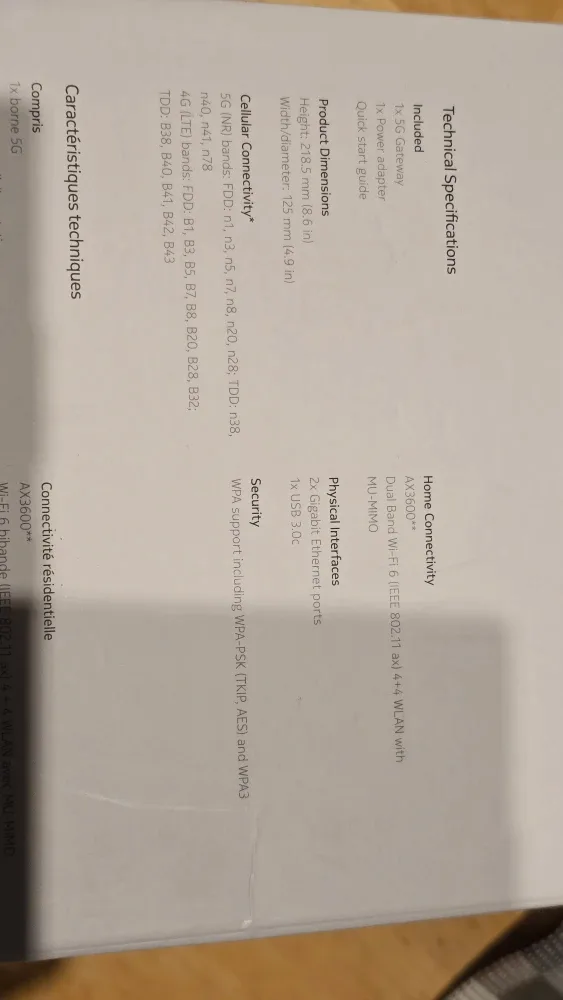 Nokia FastMile 5G Gateway 3.2 - Like New image indicator(5)