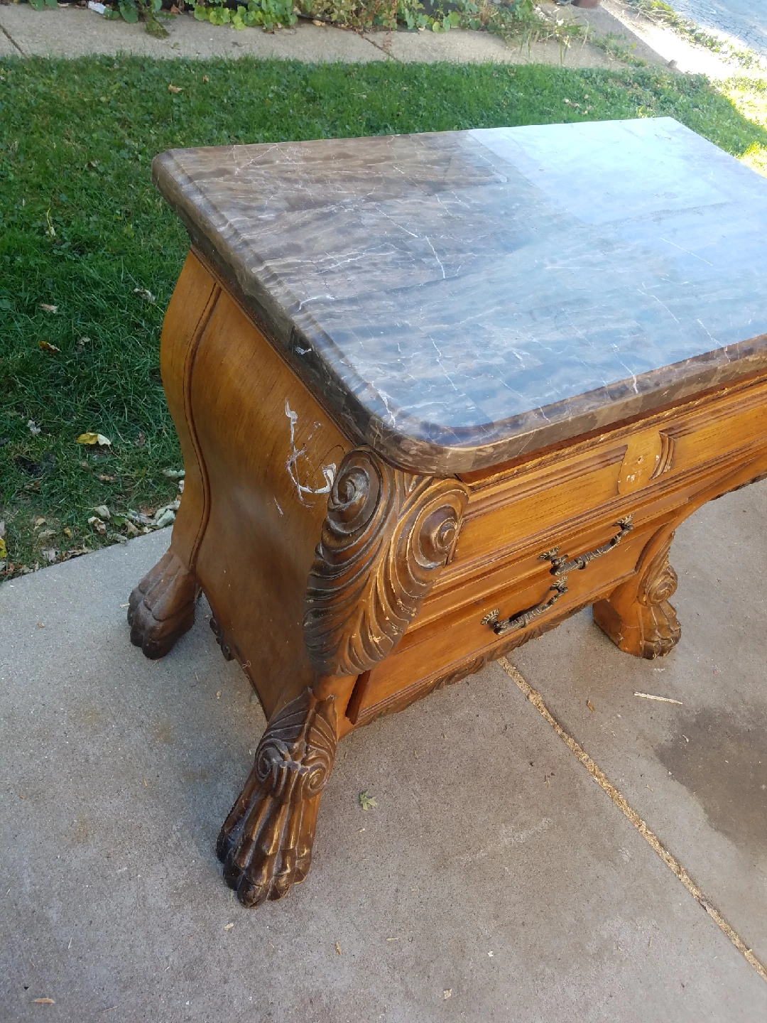 Michael Amini Marble Top Nightstand - photo 3