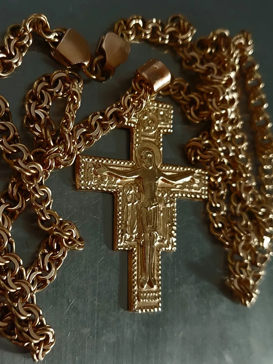 Byzantium rare unique handcrafted work,14K. Yellow Pure Gold. image indicator(3)