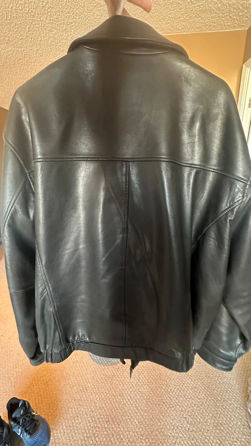 Jos. A. Bank Black Leather Jacket XXL - photo 2