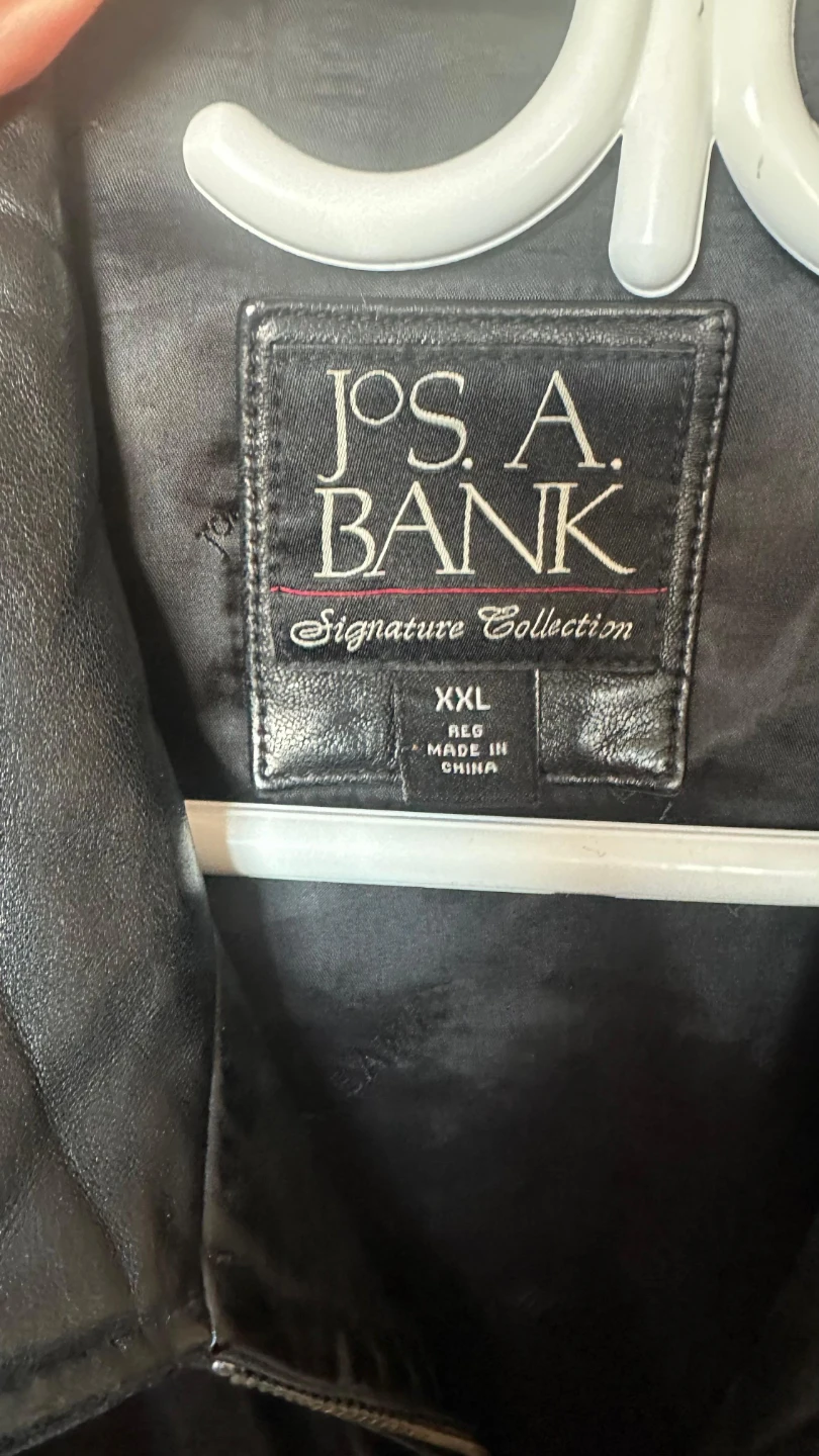 Jos. A. Bank Black Leather Jacket XXL - photo 3