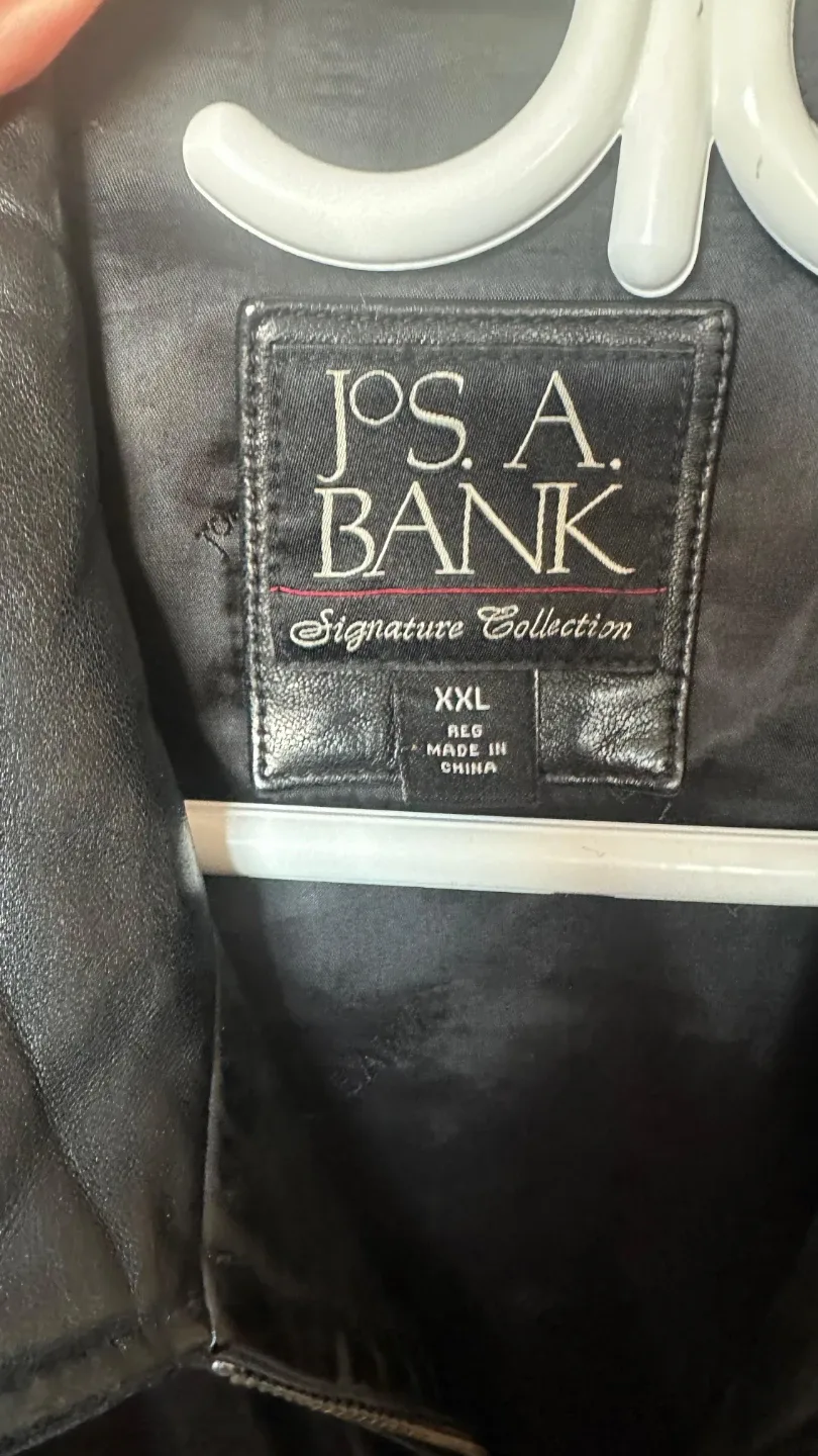 Jos. A. Bank Black Leather Jacket XXL image indicator(3)