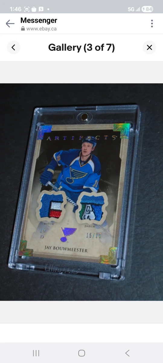 Jay Bouwmeester Upper Deck Artifacts Patch Card/Calgary - photo 4
