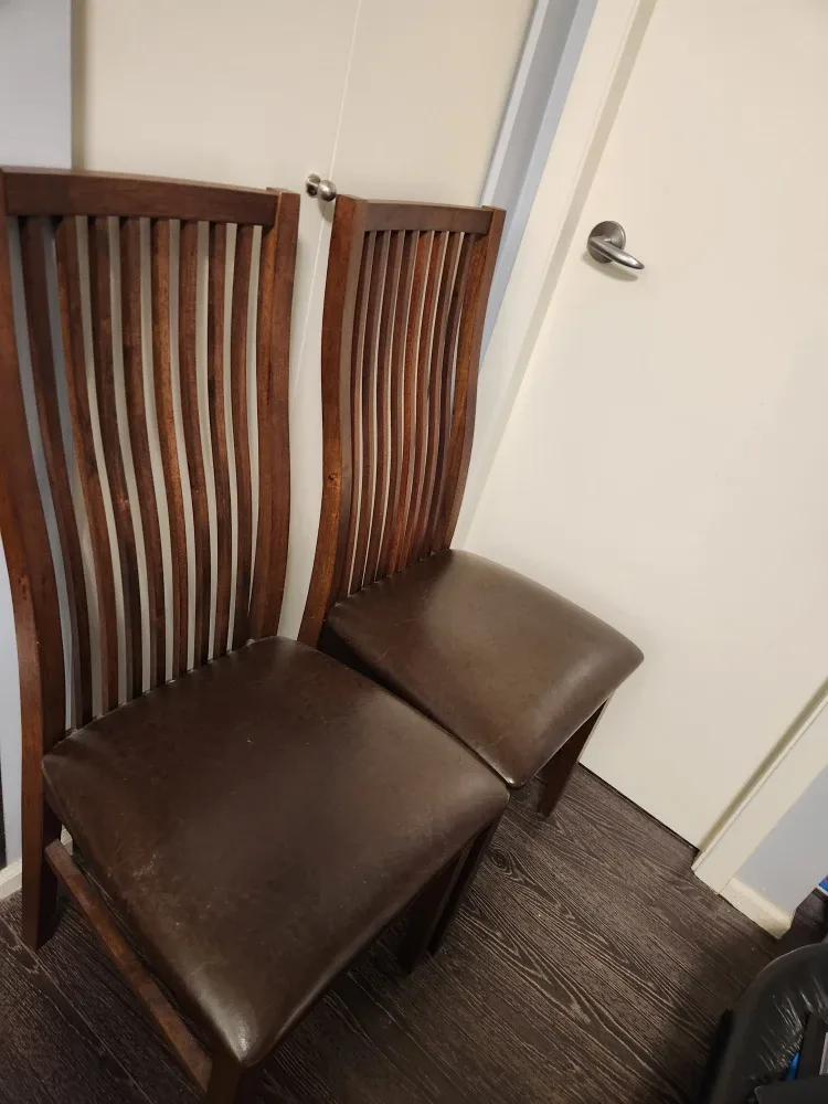 Wooden Dining Chairs - Set of 2