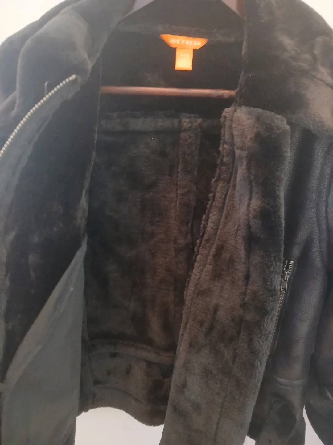 Joe Fresh Black Faux Leather Jacket - Size S image indicator(4)