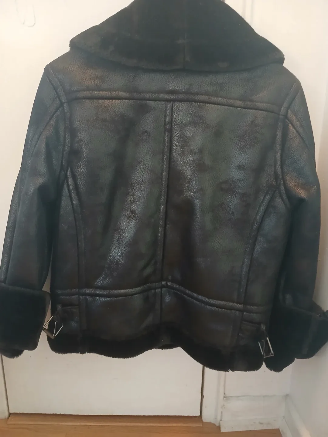 Joe Fresh Black Faux Leather Jacket - Size S image indicator(6)