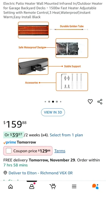 Electric Patio Heater Wall Mounted Infrared image indicator(5)