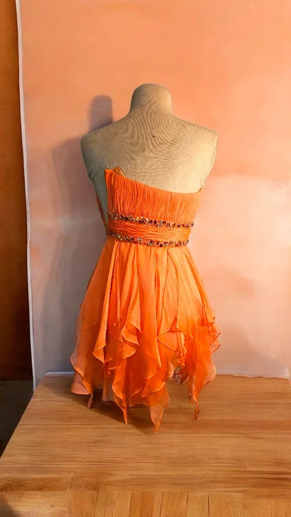 Orange Strapless Dress - Size 6 image indicator(3)