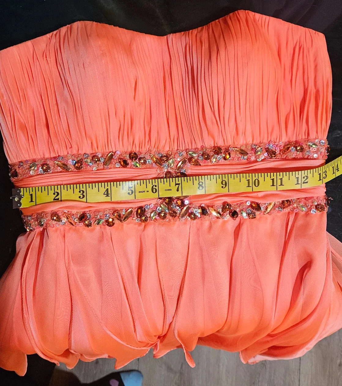 Orange Strapless Dress - Size 6 image indicator(5)