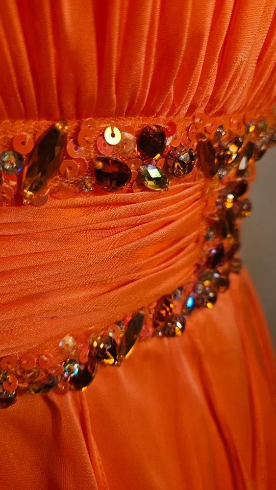 Orange Strapless Dress - Size 6 image indicator(6)