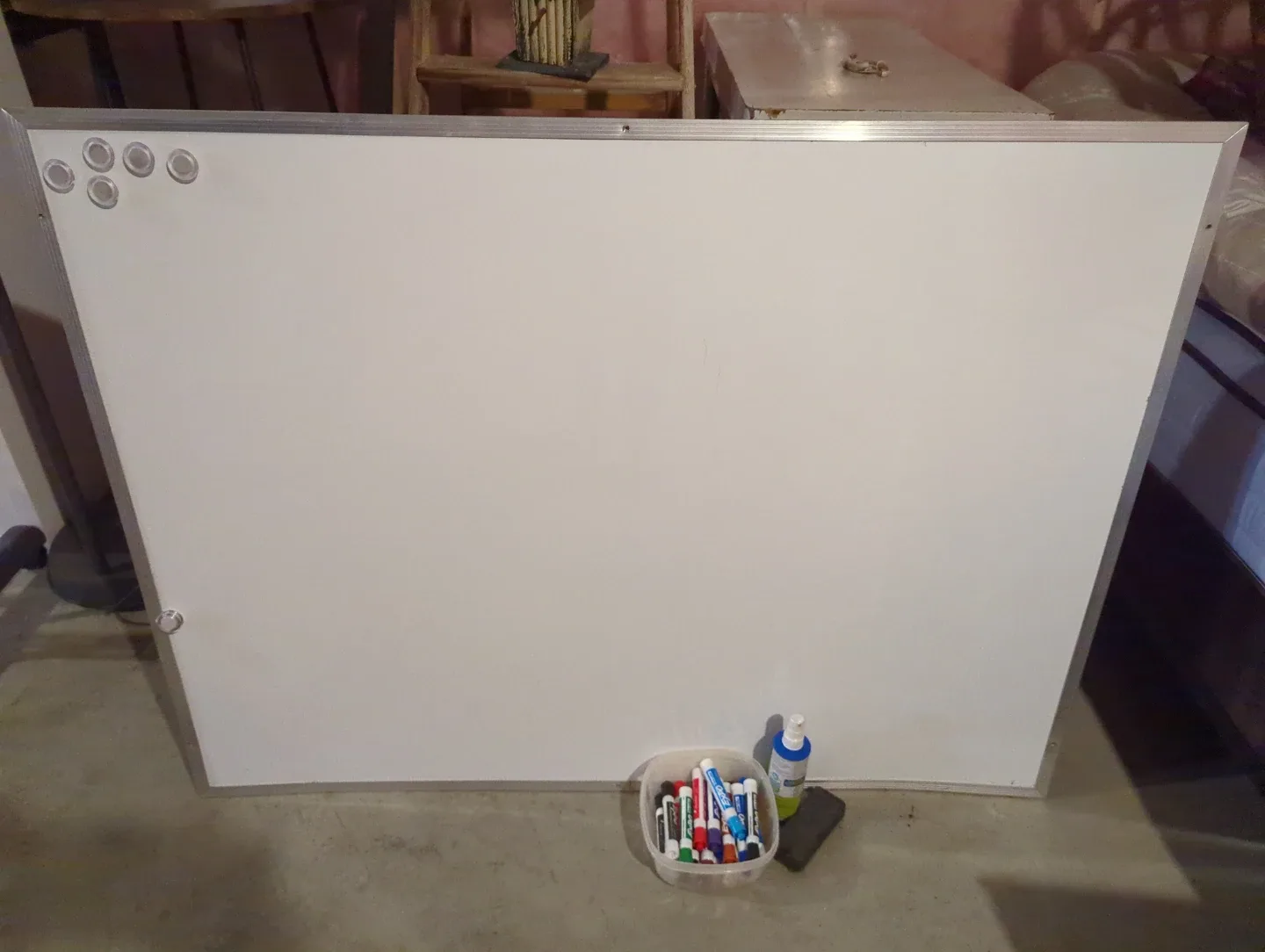 Whiteboard with Markers and Magnets