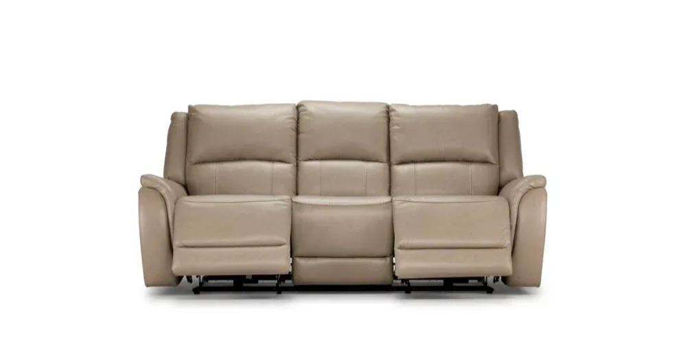 3-Seat Beige Leather Power Reclining Sofa image indicator(2)