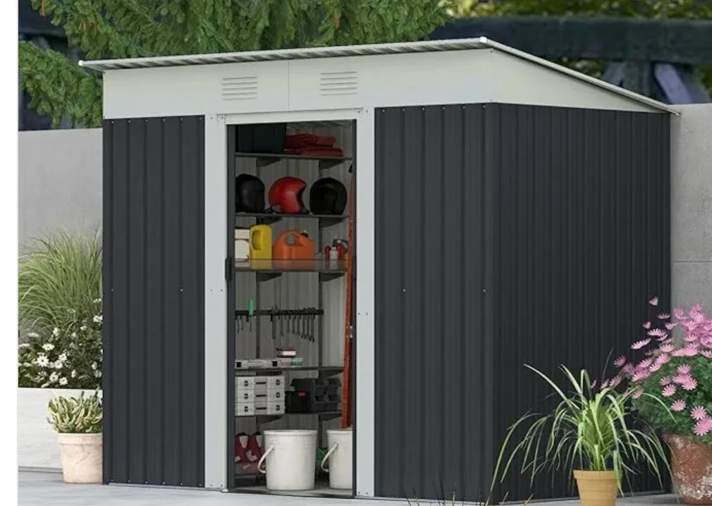 Outsunny Galvanised Steel Garden Shed - New in Box