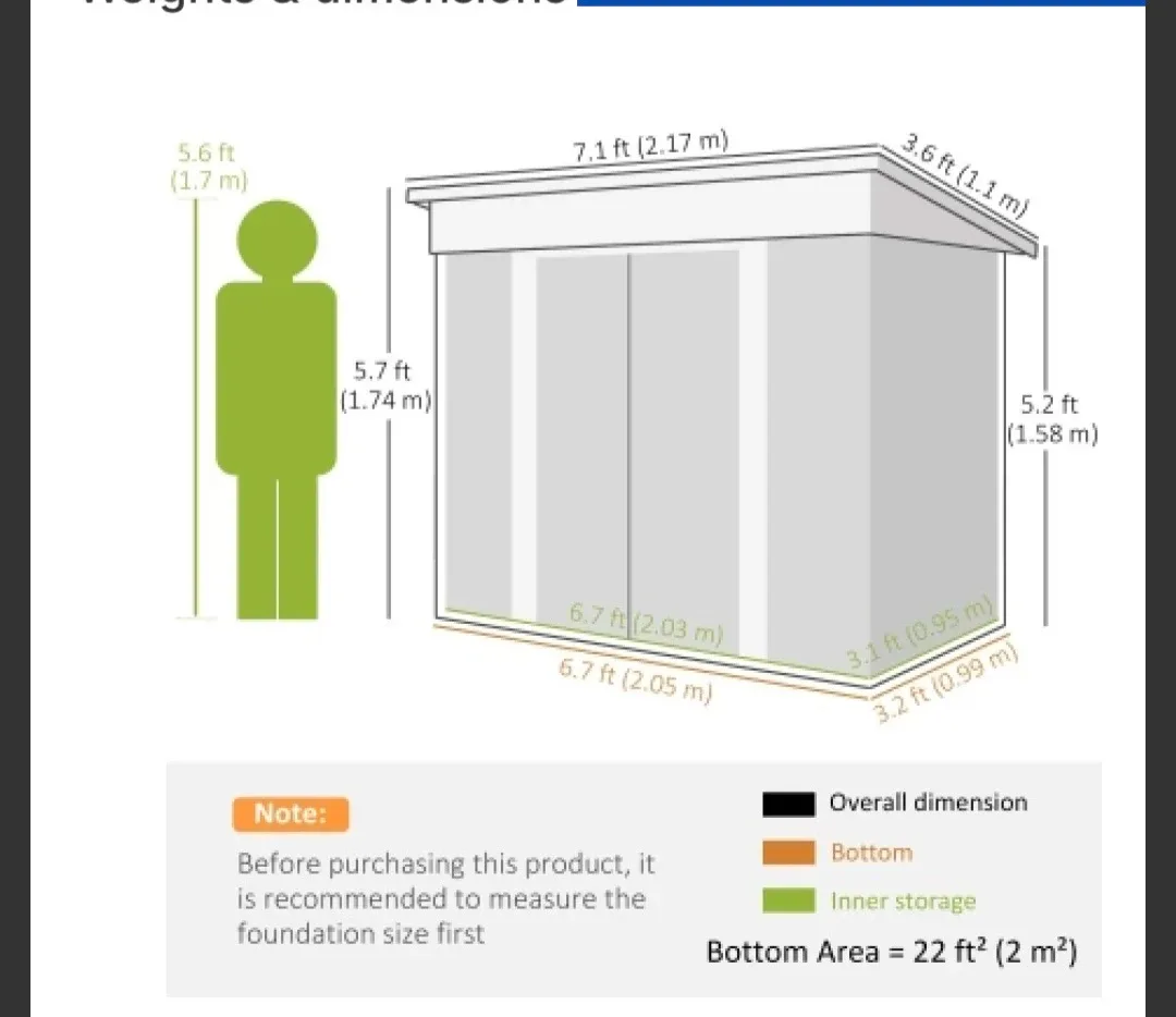 Outsunny Galvanised Steel Garden Shed - New in Box image indicator(4)