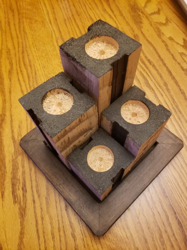 Wooden Candle Holder