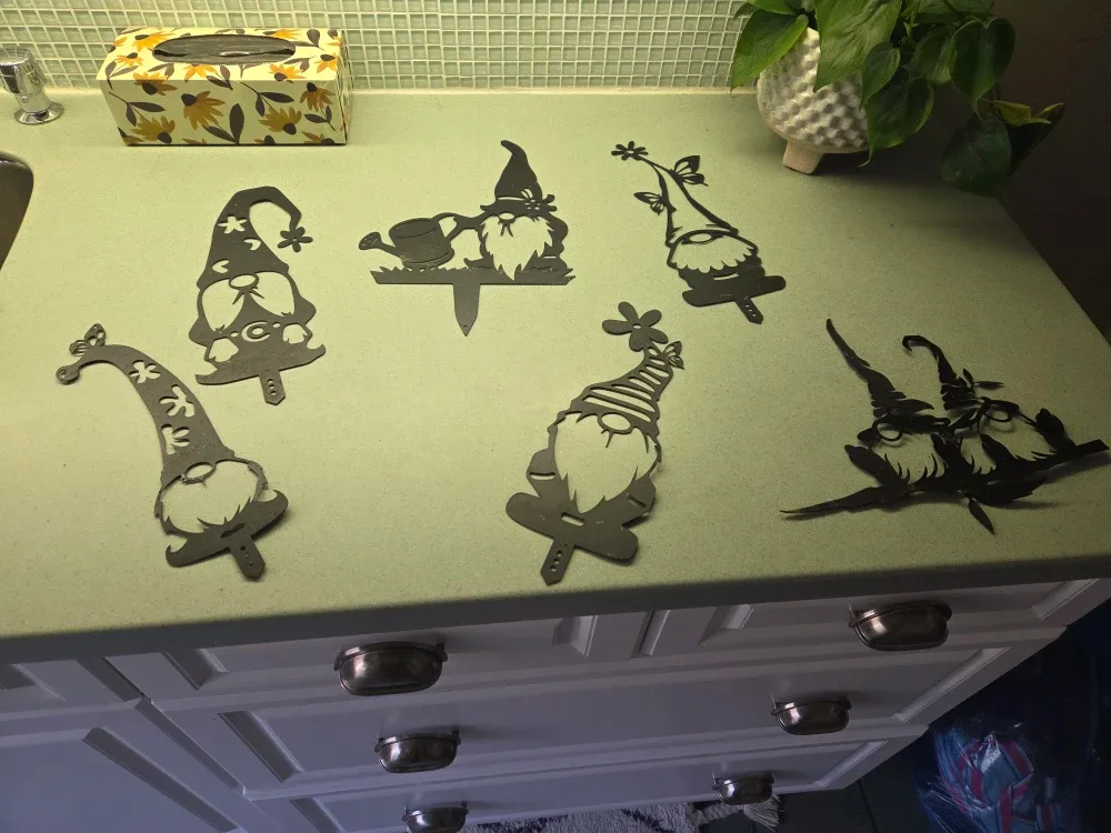 Metal Gnome Garden Stakes - Set of 6 image indicator(2)