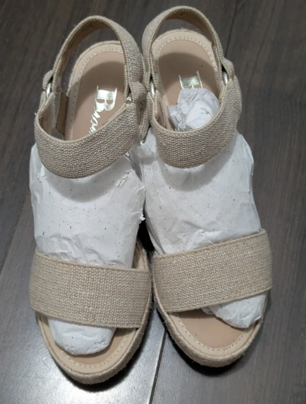 Brown Wedge Sandals - Size 5 (WORE ONCE) image indicator(2)