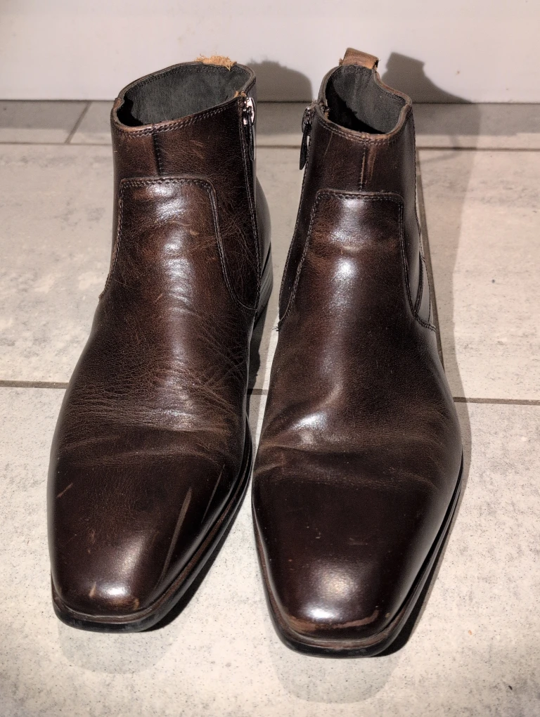 Stacy Adams Brown Leather Ankle Boots - photo 4