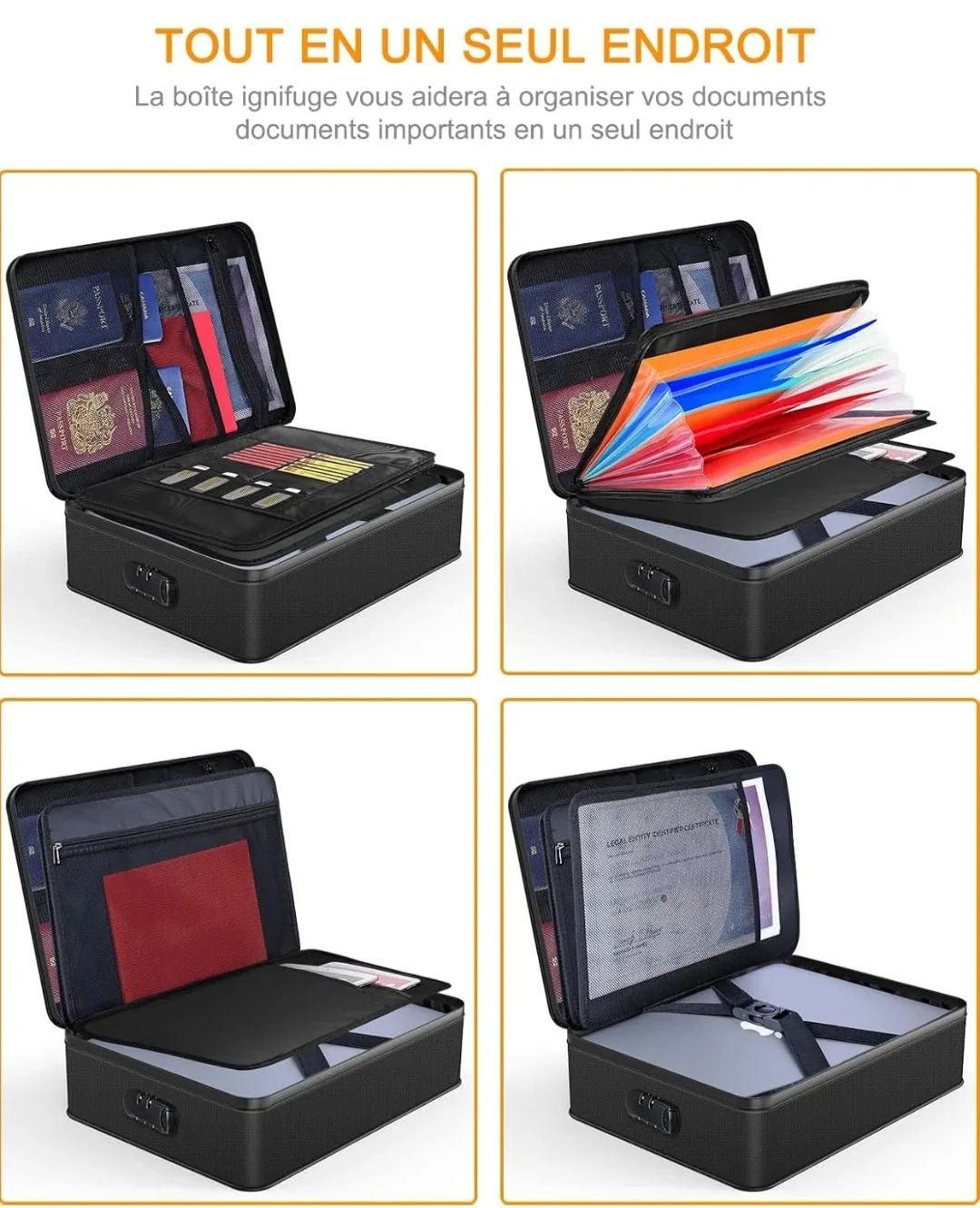 JUNDUN Document Organizer,Larger Size Fireproof Docume..