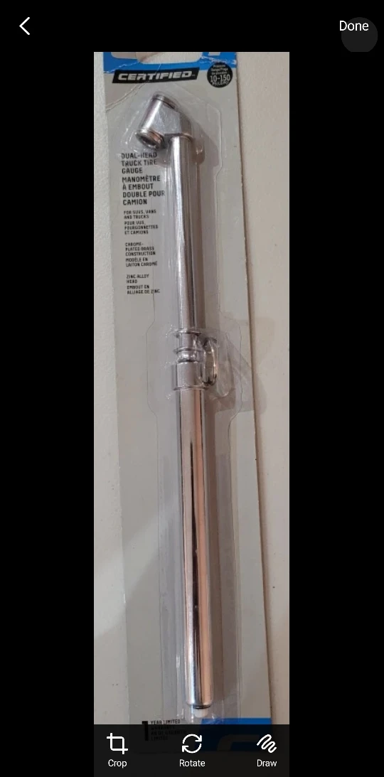 Certified Dual Head Tire Gauge - New in Package