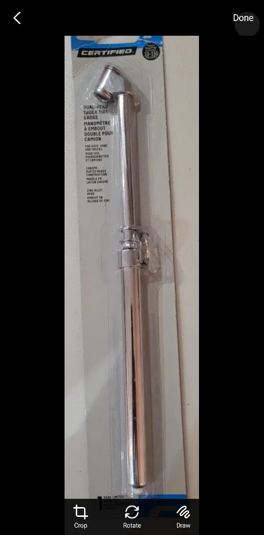 Certified Dual Head Tire Gauge - New in Package