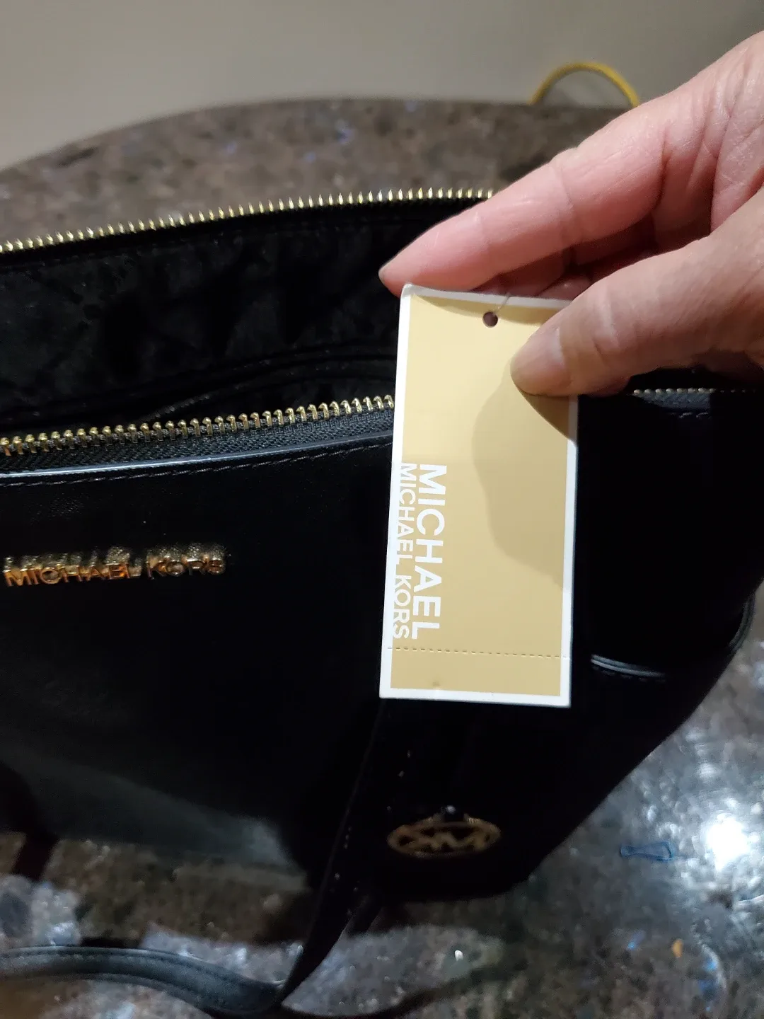 Michael Kors Black Tote Bag image indicator(8)