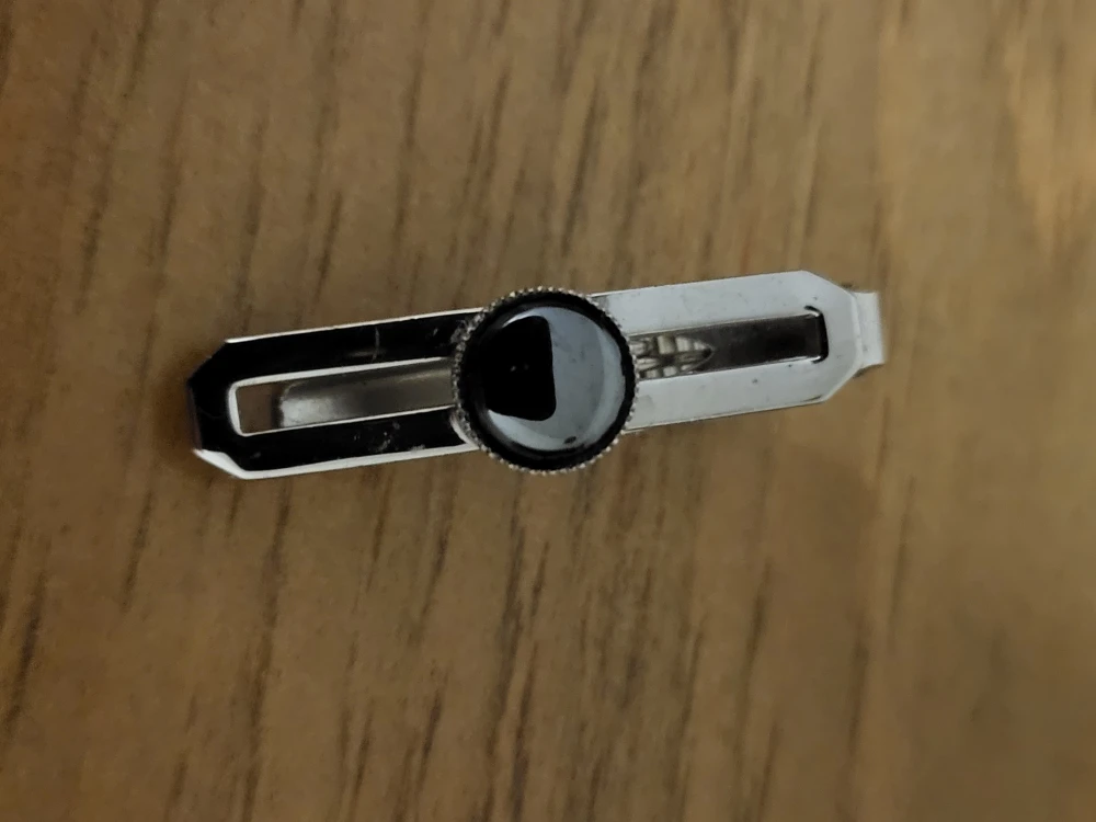 Tie Clip with Black Stone