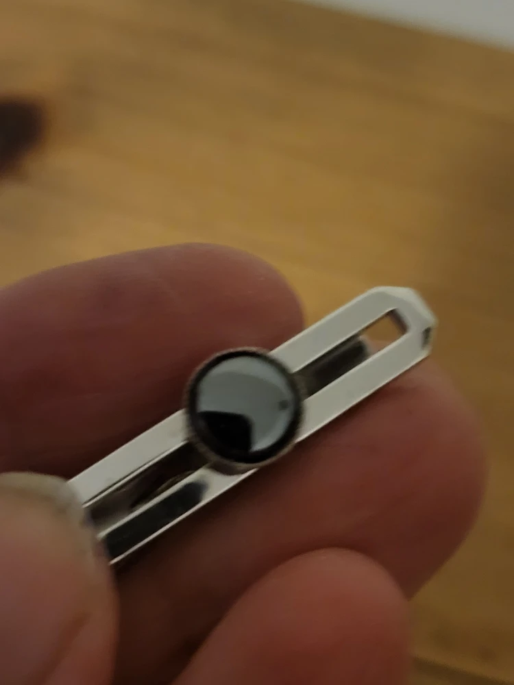 Tie Clip with Black Stone - photo 2