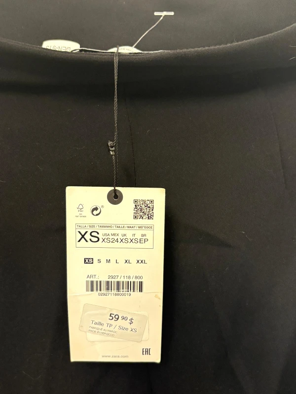 Zara Black Pants - Size XS - photo 2