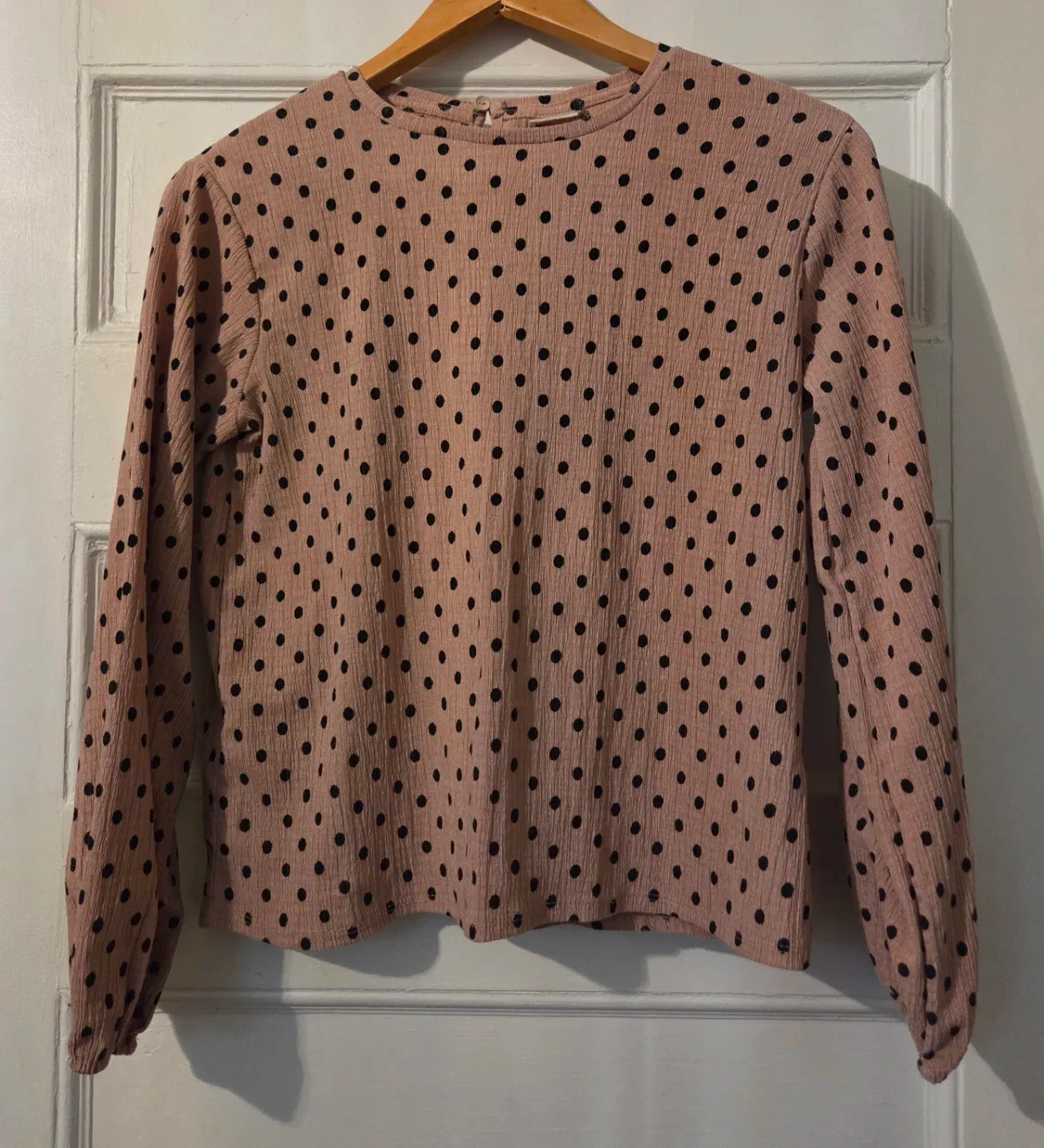 Zara Youth 11 / 12 Pink Black Polka Dots Print thumbnail