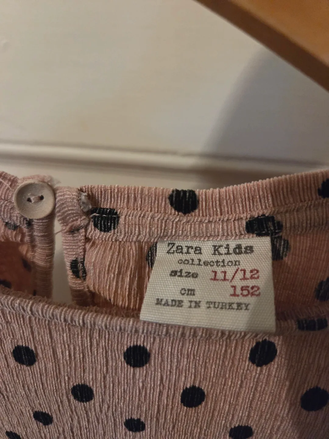Zara Youth 11 / 12 Pink Black Polka Dots Print image indicator(3)
