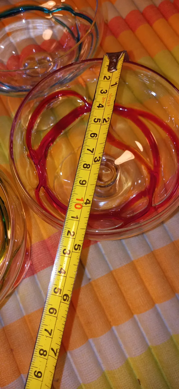 Set of 4 Decorative vintage Glass Dessert Cups image indicator(5)