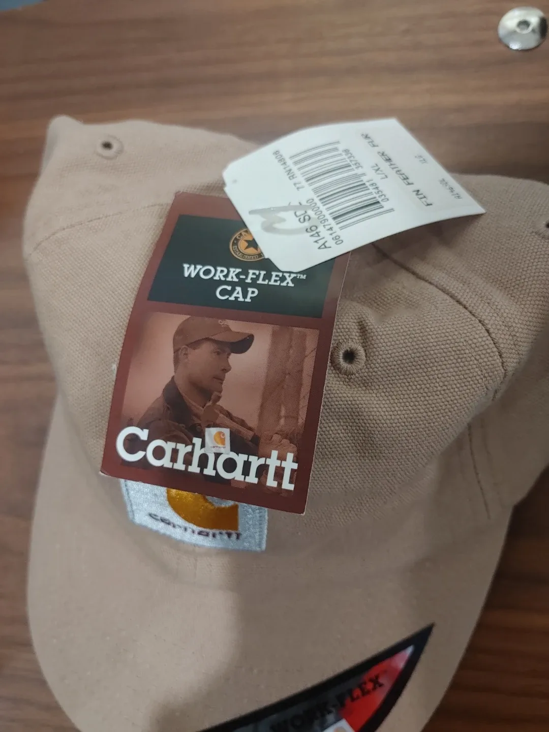 🧡BRAND NEW FITTED L/XL MENS CARHARTT TAN CAP image indicator(2)