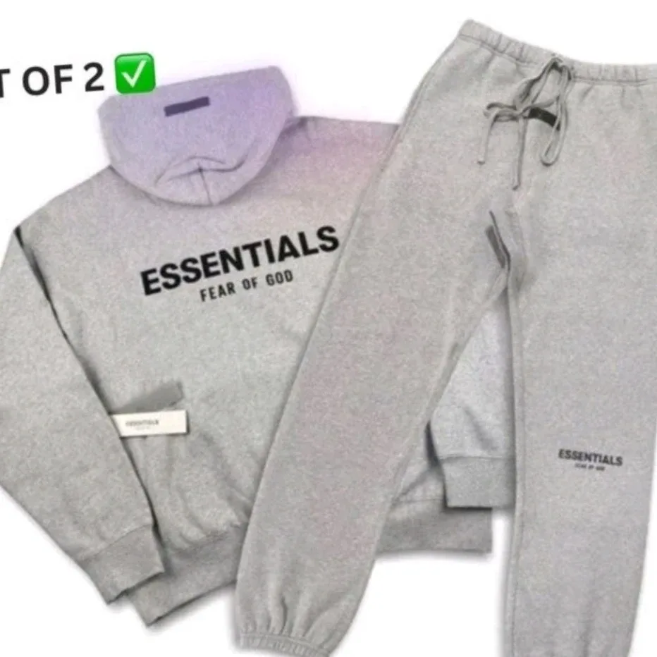 New Fear of God Essentials Gray Hoodie