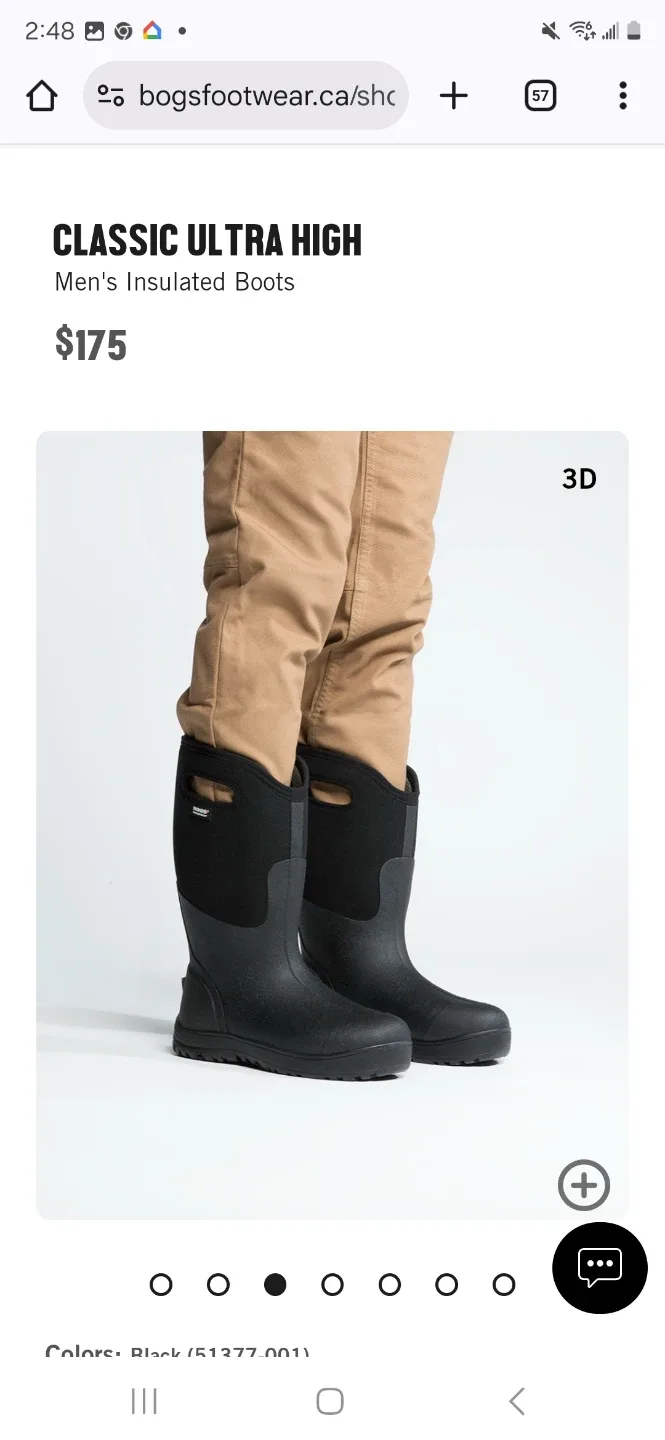 Bogs Ultra High Black Boots - Men's Size 8 ( EUR 41) image indicator(10)