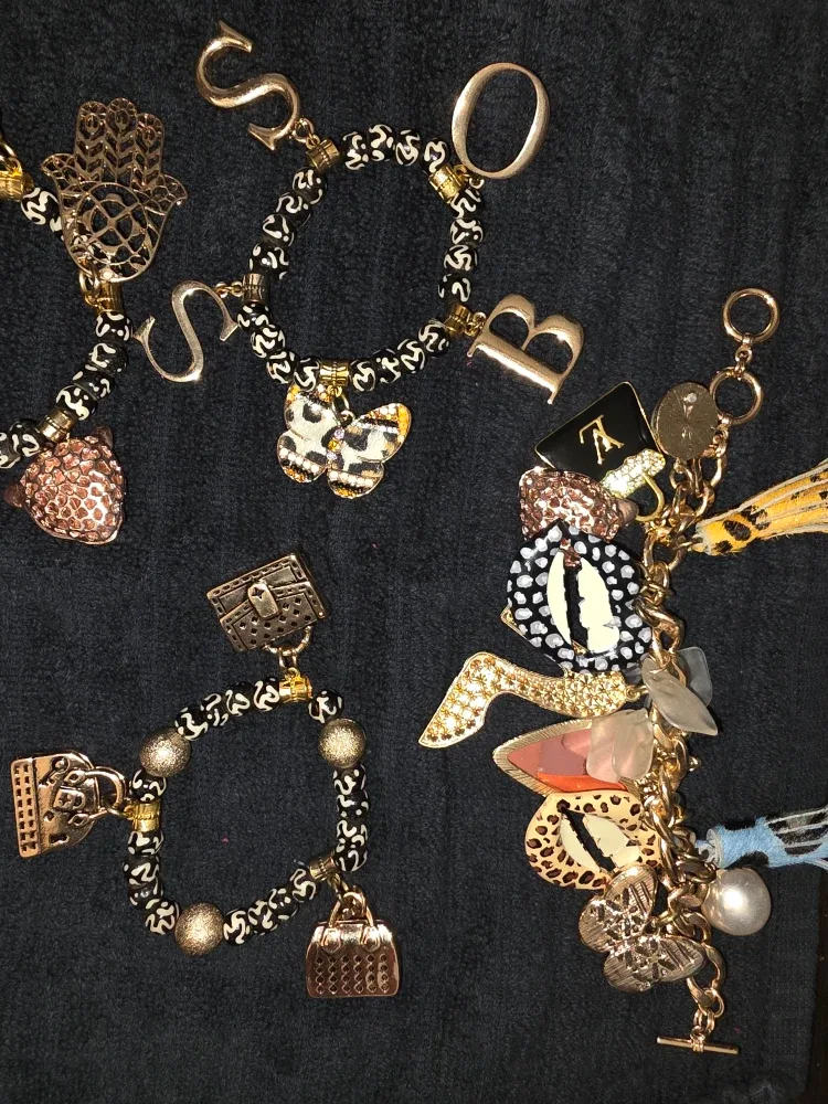 Charm Bracelet with Decorative Pendants