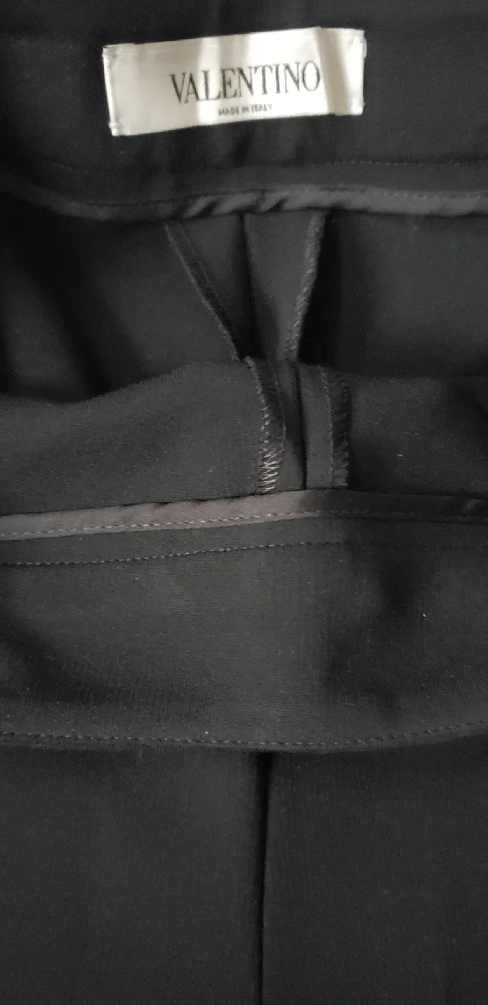 Valentino Black Straight-Leg '90s Pants - Size 6 image indicator(3)
