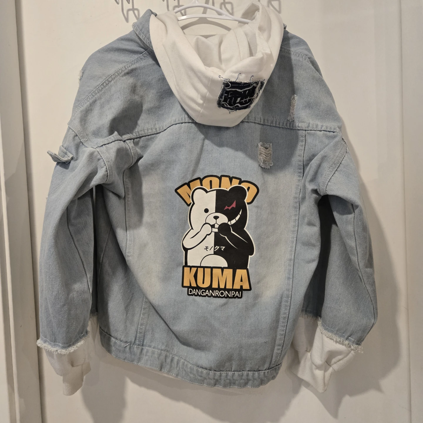 Monokuma Danganronpai Denim Hoodie Jacket